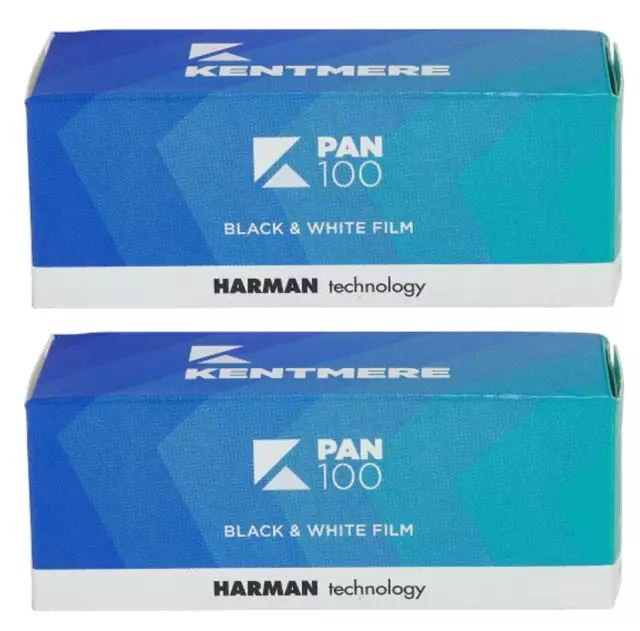 2 Rolls - Kentmere 100 ISO 120 Medium Format - Black and White Film