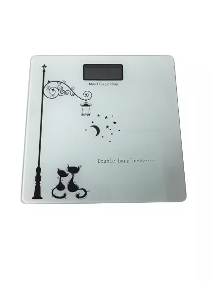 Electronic Digital Backlit Glass Body Bathroom Scale 180kg Scales Gym Weight