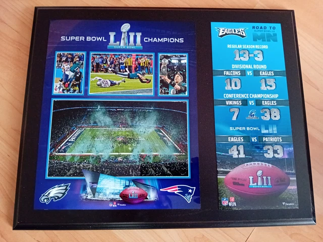 PHILADELPHIA EAGLES SUPER Bowl Champions Plakette offiziell NFL EUR 41 ...