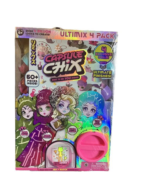 CAPSULE CHIX ULTIMATE 4 Pack 4 Exclusive Dolls 60 Pieces Factory