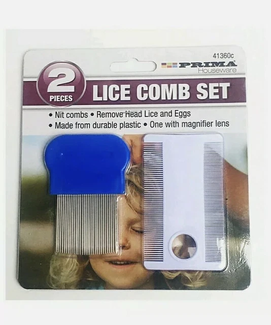 Nit Hair Comb Magnifier Remove Head Lice Eggs Effectively Plastic Metal Nit Comb