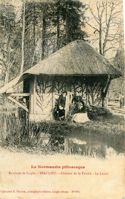 Carte BEAULIEU Orne Château de la Trinité Le Lavoir