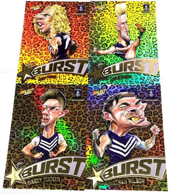 2020 SELECT AFL Footy Stars Trading Card Starburst Leopard Team Set(4