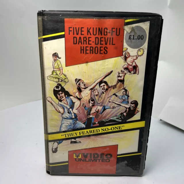 Five Kung-Fu Dare-Devil Heroes Vhs Video Unlimited Starring Loli Ex Rental