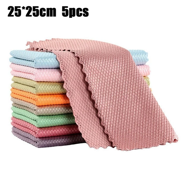 Nano Scale Streak-Free Miracle Cleaning Cloths Reusable Kitchen Rags Easy Clean 3