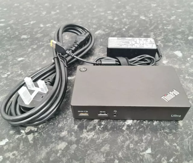 Lenovo ThinkPad USB 3.0 Ultra Dock DK1523 Original Netzteil HDMI LAN 4K funktioniert EB1802