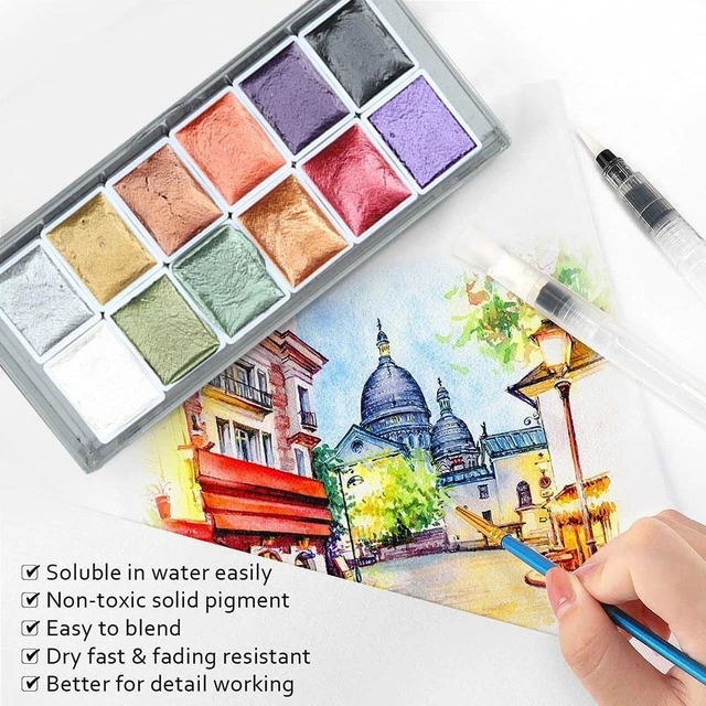 60g Watercolour Paint Set Of 12 Colours