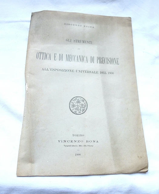 COMO VINCENZO REINA Gli Strumenti Di Ottica Meccanica Di