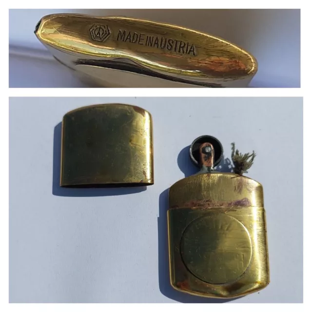 TCW brass petrol lighter Austria 1920 feuerzeug accendino,mechero briquet