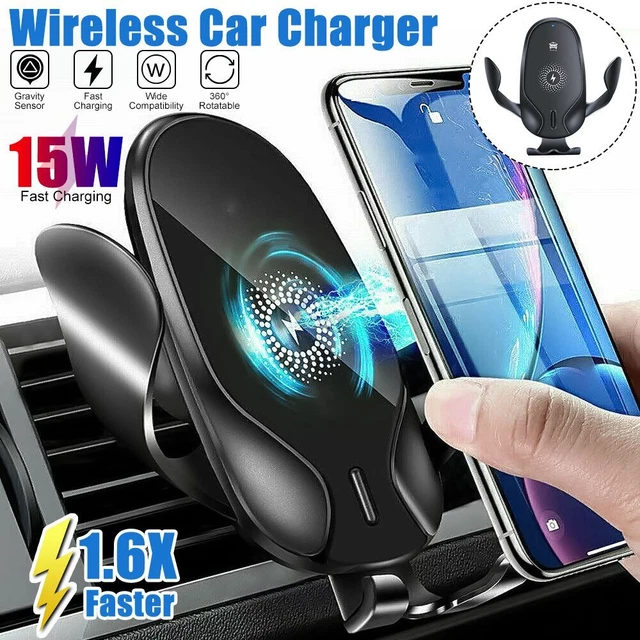Qi Wireless Charger KFZ Auto Handyhalterung Induktions mit ladefunktion Clamping