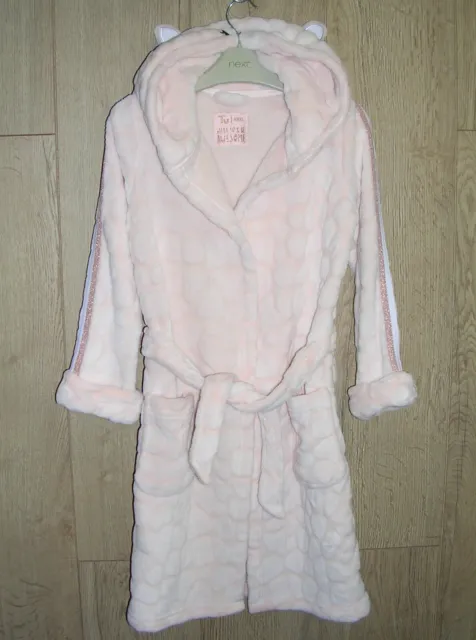 TU Girls Pink GIRAFFE Fleece Dressing Gown Pyjamas Age 7-8 128cm