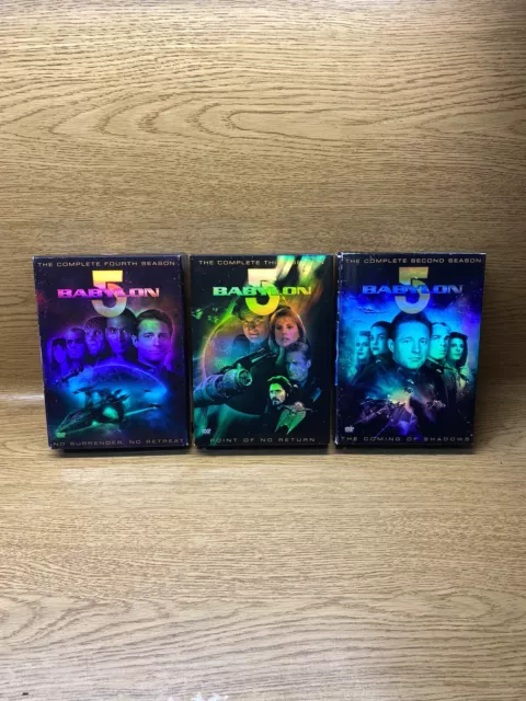 Lot of 3 Babylon 5 Science Fiction TV Show Series - Seasons 2-4 (DVD, 2003)
