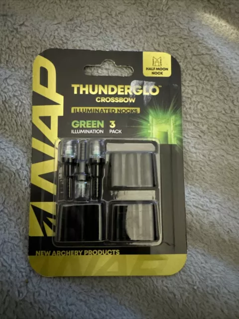 NAP Thunderglo Green Lighted Half Moon Nocks 3PK Not Lumenok -