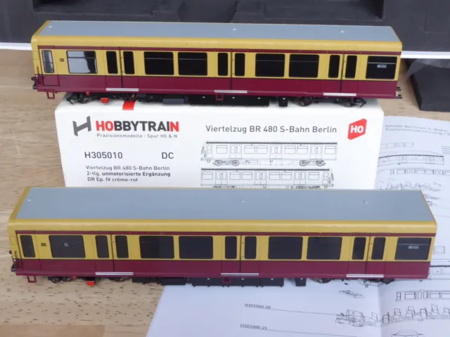 Hobbytrain H 305010 H0 S-BAHN Berlin Viertelzug O. . Motor Br 480 Dr Epoch 4 LED 3