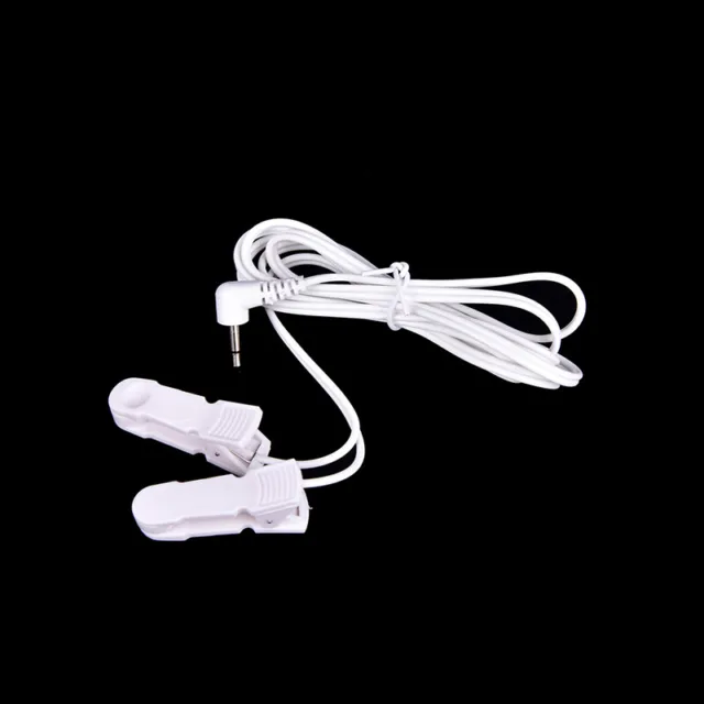 Electrode Lead Wires with 2 Ear Clips for Tens Machine Massager 2.5mm rsJCAU-tz