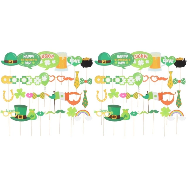 60 Pcs Accessoires De Photomaton Fête Mascarade Lunettes Vacances Bière