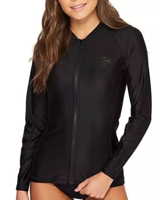 Rip Curl Belle Long Sleeve Shirt Black Women's Swimwear Size XS New With tags.