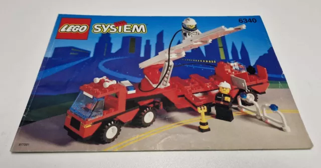 Lego 6340 Hook & Ladder Feuerwehr Leiterwagen Drehleiterwagen Bauanleitung