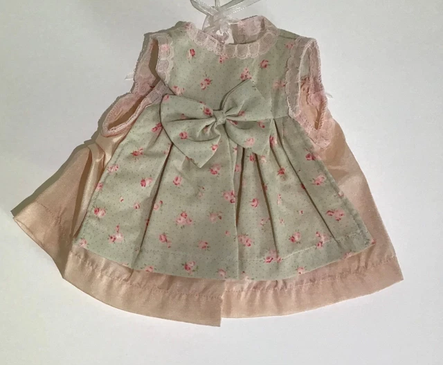 Robe Rose à petites Fleurs -  vêtement ours teddy poupée collection