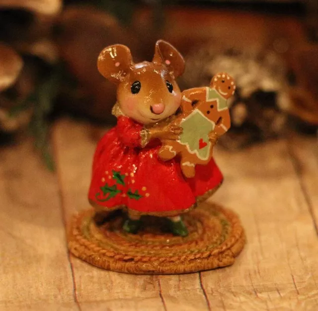 Wee Forest Folk Miniature Figurine M-499 - Gingerbread Girl (Red)