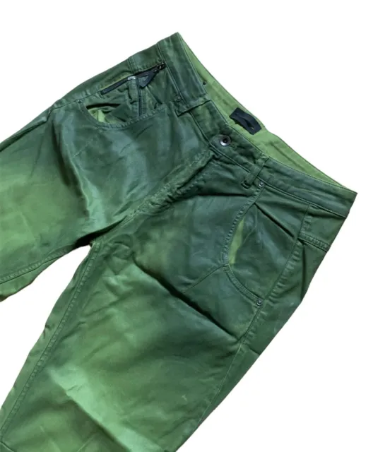 Men`s Diesel Black Gold  Wax Denim Green Jeans Size 32