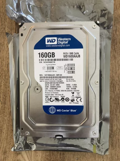 Western Digital Blue IDE/PATA WD1600AAJB 160 GB 3.5" Internal Hard Drive HDD