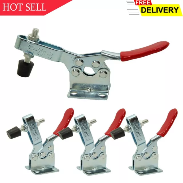 XRPAOWA 4 PCS Toggle Clamp 201B Hand Tool 198Lbs Holding Capacity Antislip Hor..