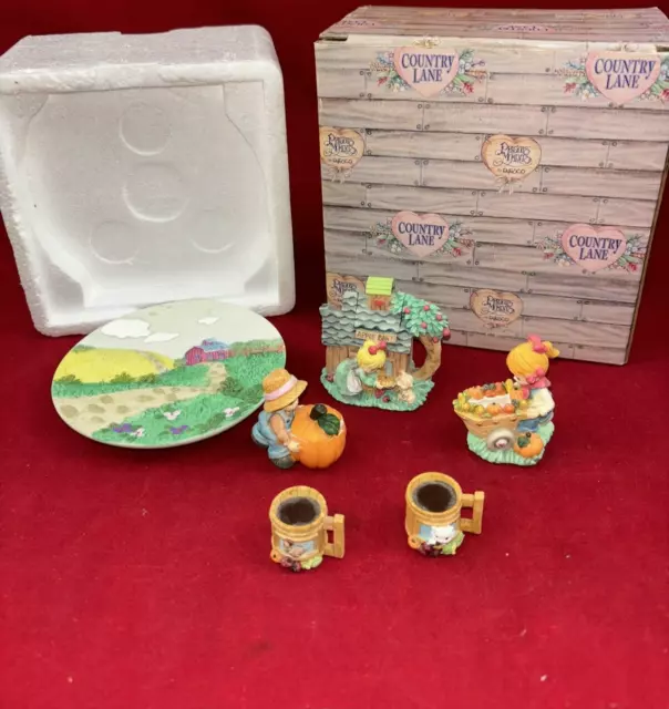 Vintage  Country Lane Mini Tea Set 312738L Rare  1999  Enesco Precious Moments