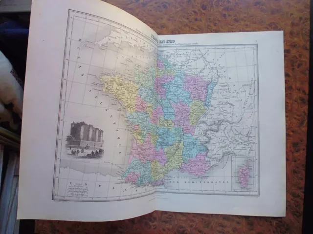 Carte géographique ancienne:la France en 1789 dressé par Desbuissons 3