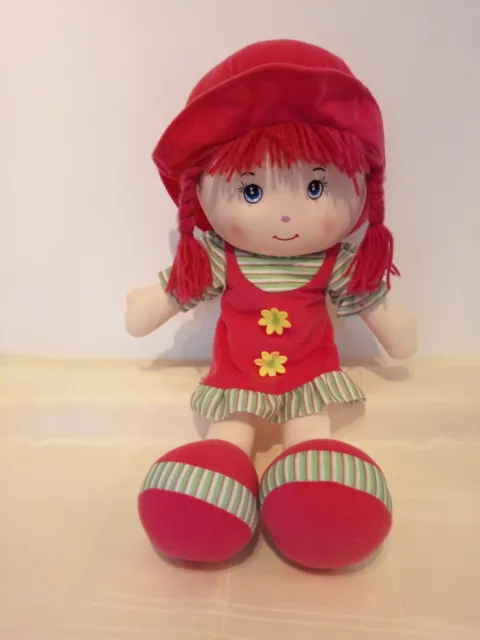 Beautiful 18 inch Rag Doll from Kandytoys. Wearing Pink  Dress and Hat. (11)