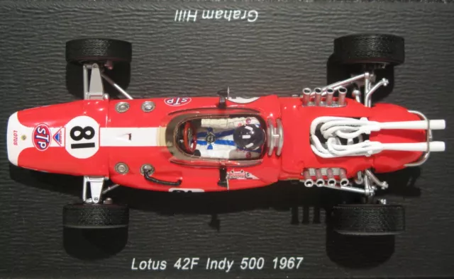 Spark 1:43 S4275 Red Lotus 42F #81 Indy 500 1967 Graham Hill