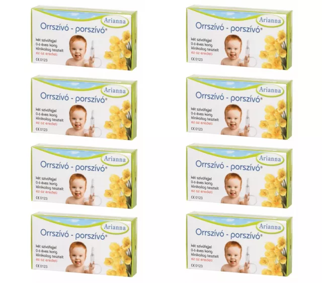 8er Packung Arianna Baby Vac Nasensauger, Vakuum-Nasenputzer für Babys