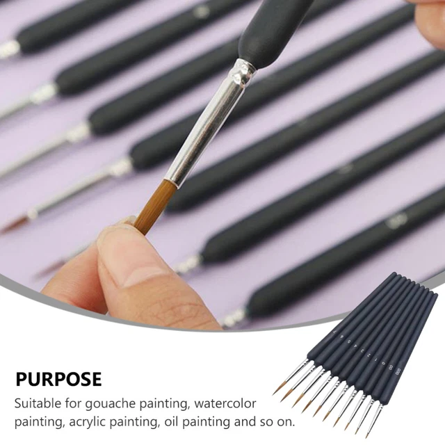 10pcs Kinder Malerei Kits Detaillierung Pinsel Set Feine Spitze Zeichnung Stifte 2
