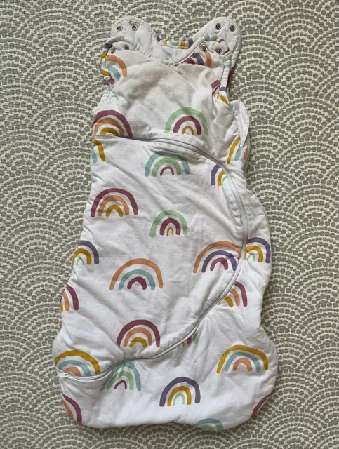 Snuz SnuzPouch 2.5 Tog Cotton Baby Sleeping Bag Sleep Sack 0-6 Months Rainbow
