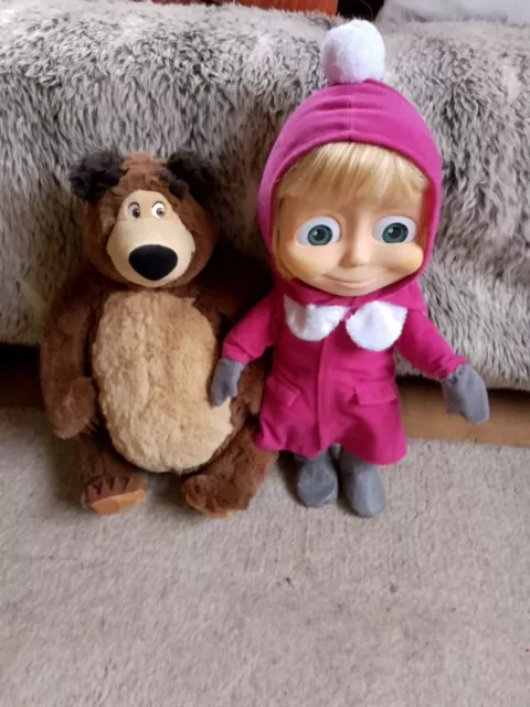 Masha and the Bear Simba toys Large Doll and Bear VGC