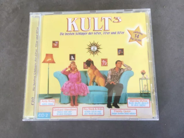  CD "Kult 3 - die besten Schlager der 60er, 70er + 80er", sehr guter Zustand