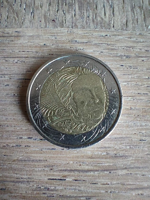 2 euros commémorative Pièce rare de 2 euros Simone Veil 1975 (1927-2017) 