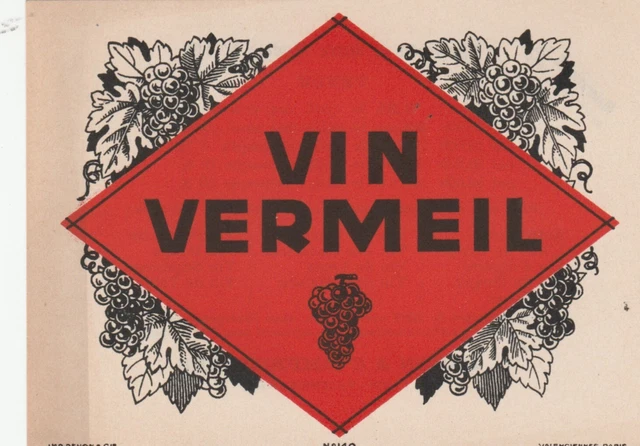 Ancienne Étiquette Vin Alexandre Fellot Pommard Mousseux