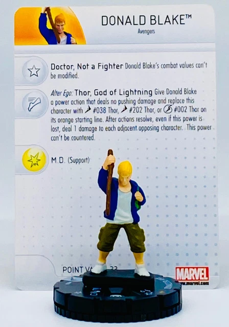 Marvel Heroclix Chaos War Donald Blake #010 Common W/ Card