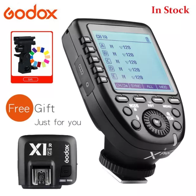 UK Godox XPro-N 2.4G TTL Wireless Flash Trigger+X1R-N Receiver For Nikon DSLR