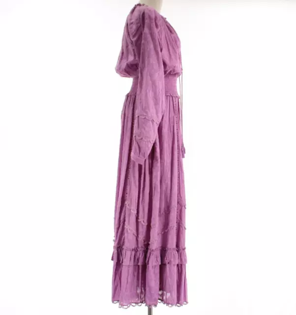 Hemant & Nandita NWOT Mavi Long Sleeve Maxi Dress Size Medium in Orchid Purple 2