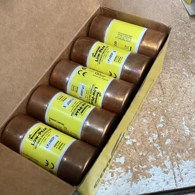 Boîte De 10 Fusibles Eaton-Bussman LPJ-60SP 60A Retardés - Classe J 600V AC - Neuf