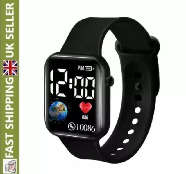Children's Digital Watch Sports LED Silicone Gift Kid Toy Present For Girls Boys 3
