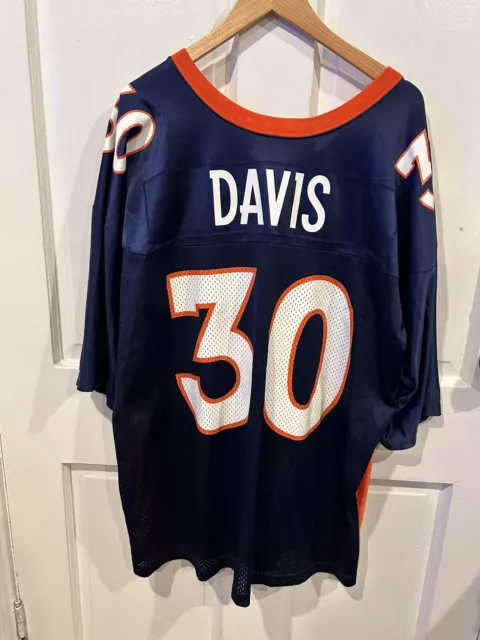 Denver Broncos Terrell Davis Nike NFL Football Jersey L Team Vintage Navy Blue