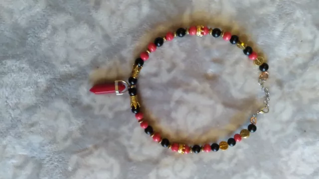 🔥HUGE SALE Handmade Chakra Tree Of Life Beaded Necklace Red And Black choker
