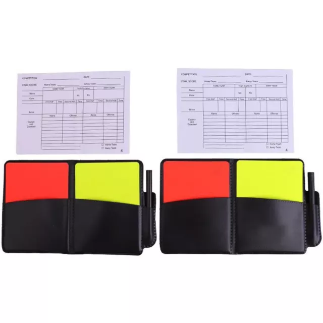 Essential Football Referee Essentials Leather Bag Recording Sheets and Cards