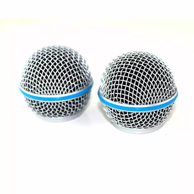 2× Microphone Grill Mic Grille Ball Head Mesh for Shure Beta58A SM58 pgx24...