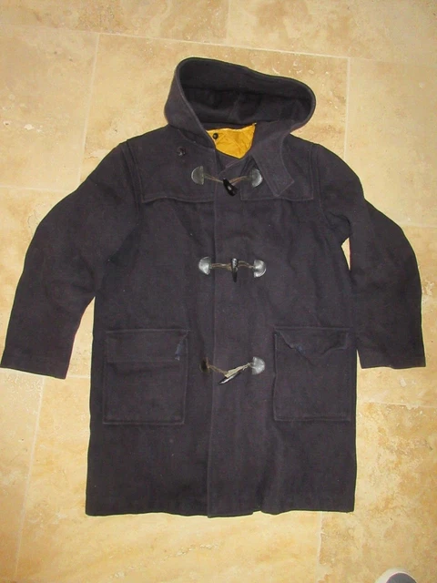 Duffle Coat En Laine Brandily – Bleu Marine – Taille 44 – Occasion Très Bon État – Vintage
