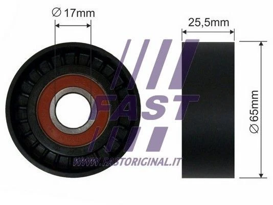 FAST Poulie-tendeur courroie trapézoïdale à nervures Galet tendeur FT44536 25mm