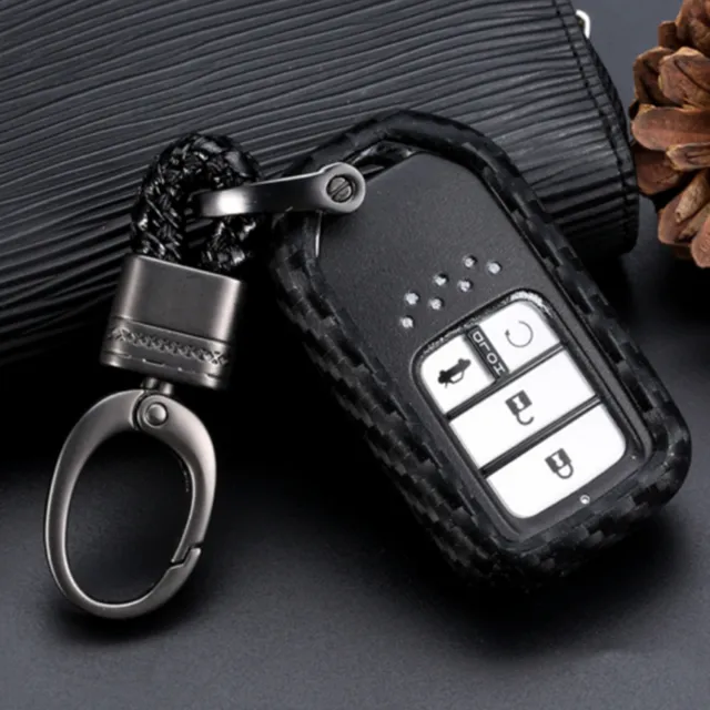 Porte-clés de voiture en silicone carbone porte-clés pour Accord CRV HRV Civic